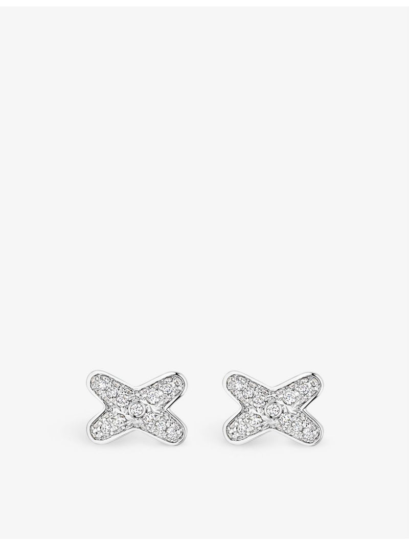 Chaumet 18ct white gold diamond single earring - British product