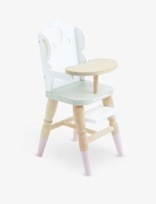 Le Toy Van doll high chair 45cm, pastel flower detail (British brand)