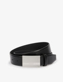Logo-engraved leather belt - 30