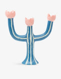 Laetitia Rouget hand-painted tulip ceramic candleholder 28cm (British brand)