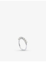 selfridges Yoko London Eclipse 18ct White Gold 0.10ct Brilliant-Cut Diamond and Akoya Pearl Ring- Buy online at McGrocer