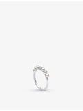 Yoko London 18ct white gold Akoya pearl diamond ring (British brand)