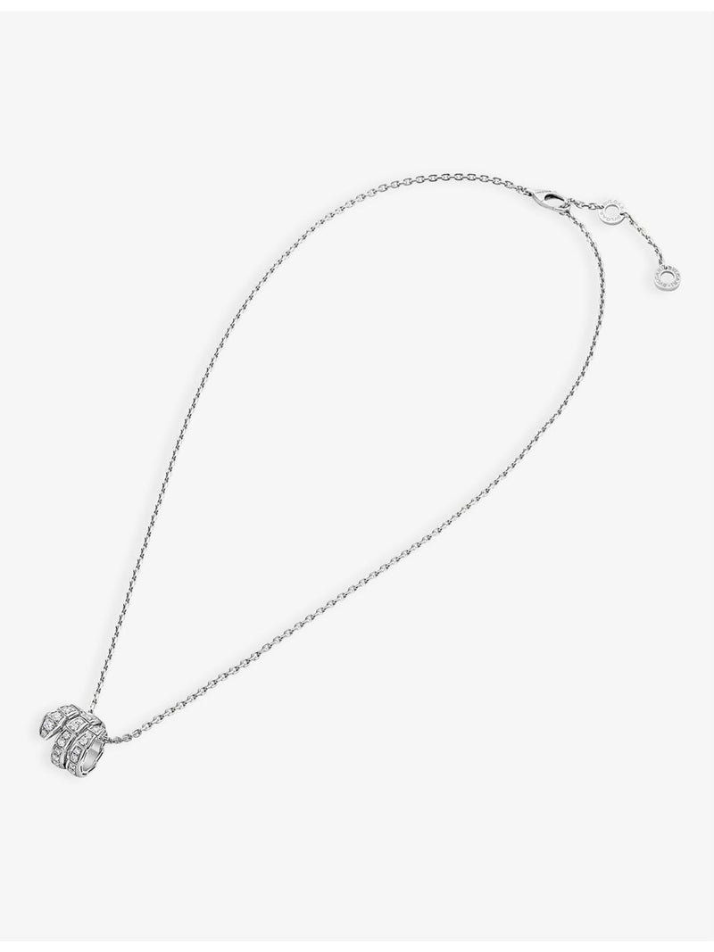 Bvlgari Serpenti Viper 18ct white gold diamond pendant necklace (British brand)