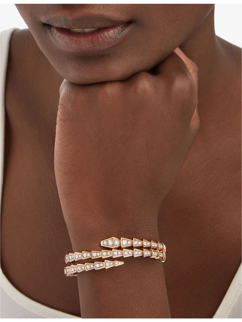 Bvlgari Serpenti Viper rose gold diamond bracelet, UK version