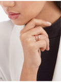 Bvlgari Serpenti Viper diamond ring 18ct rose gold 0.1ct - British product