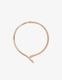 Serpenti Viper 18ct rose-gold and 0.41ct brilliant-cut diamond necklace - M