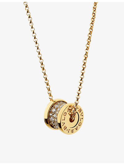 selfridges Bvlgari B.zero1 18ct Yellow-Gold 0.31ct Brilliant-Cut Diamond Pendant Necklace- Buy online at McGrocer