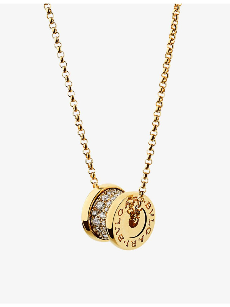 Bvlgari B.zero1 18ct yellow gold diamond pendant necklace, imported from the UK