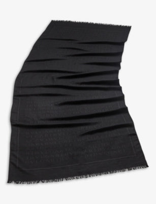 Bvlgari Lettere Maxi wool and silk stole (British brand)