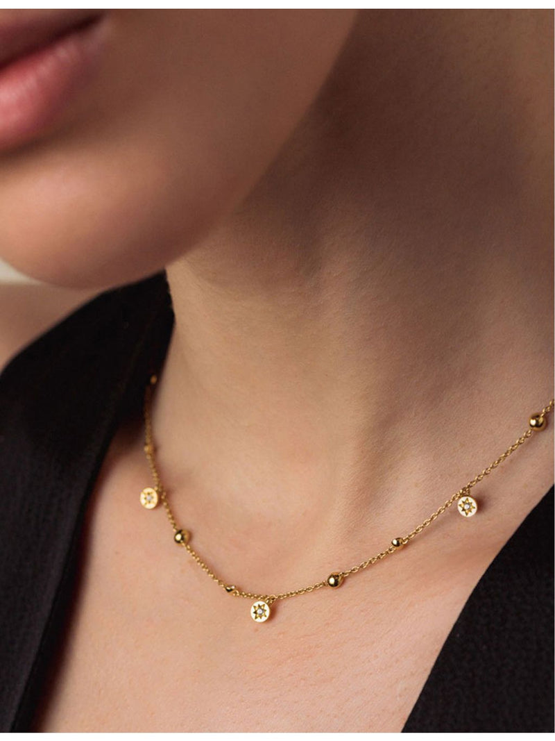 Astley Clarke Polaris North Star white sapphire station necklace, UK version