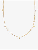 selfridges Astley Clarke Polaris North Star 18ct Yellow Gold-Plated Sterling Silver White Sapphire Station Necklace- Buy online at McGrocer