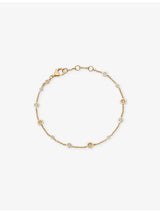 selfridges Astley Clarke Polaris North Star 18ct Yellow Gold-Plated Sterling Silver White Sapphire Station Bracelet 165-185mm- Buy online at McGrocer