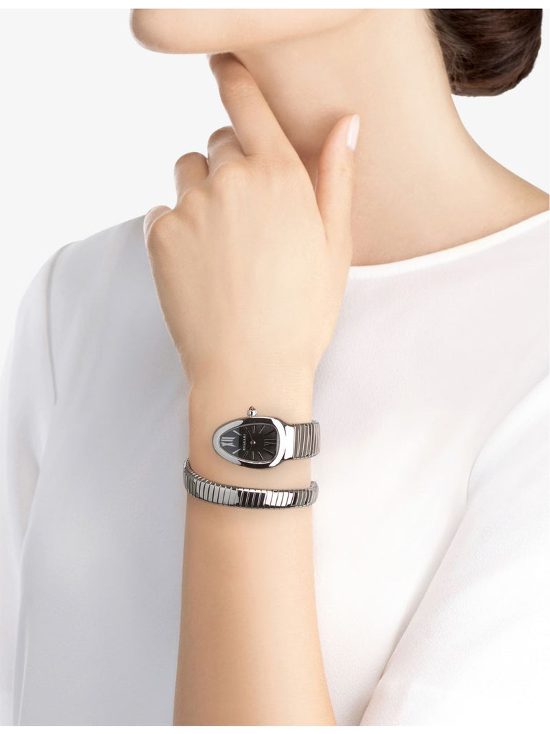 Bvlgari Serpenti Tubogas stainless steel quartz watch 35mm, UK version