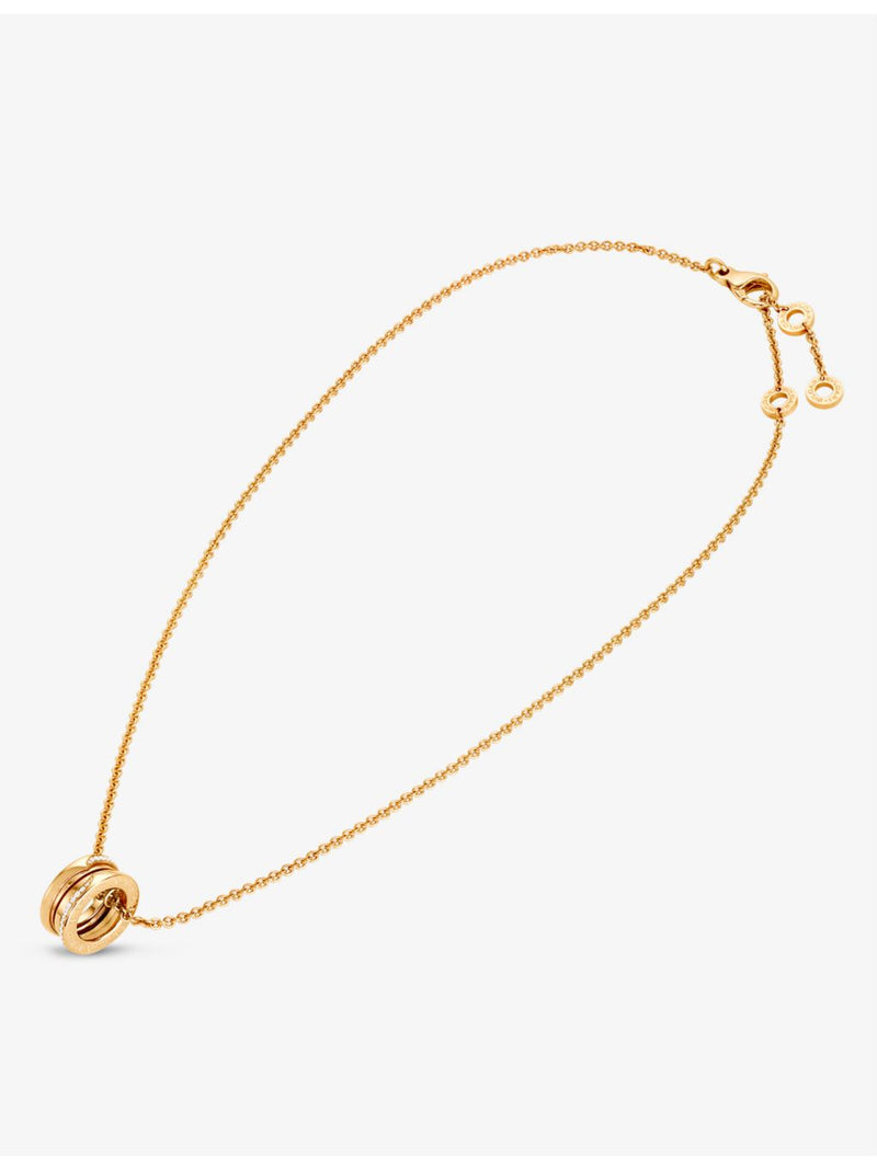 Bvlgari 18ct gold and diamond pendant necklace - British product