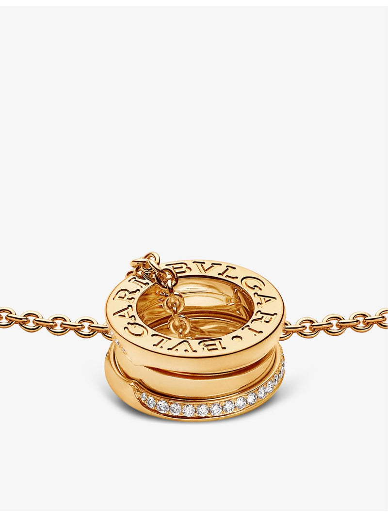 Bvlgari 18ct gold and diamond pendant necklace - British product
