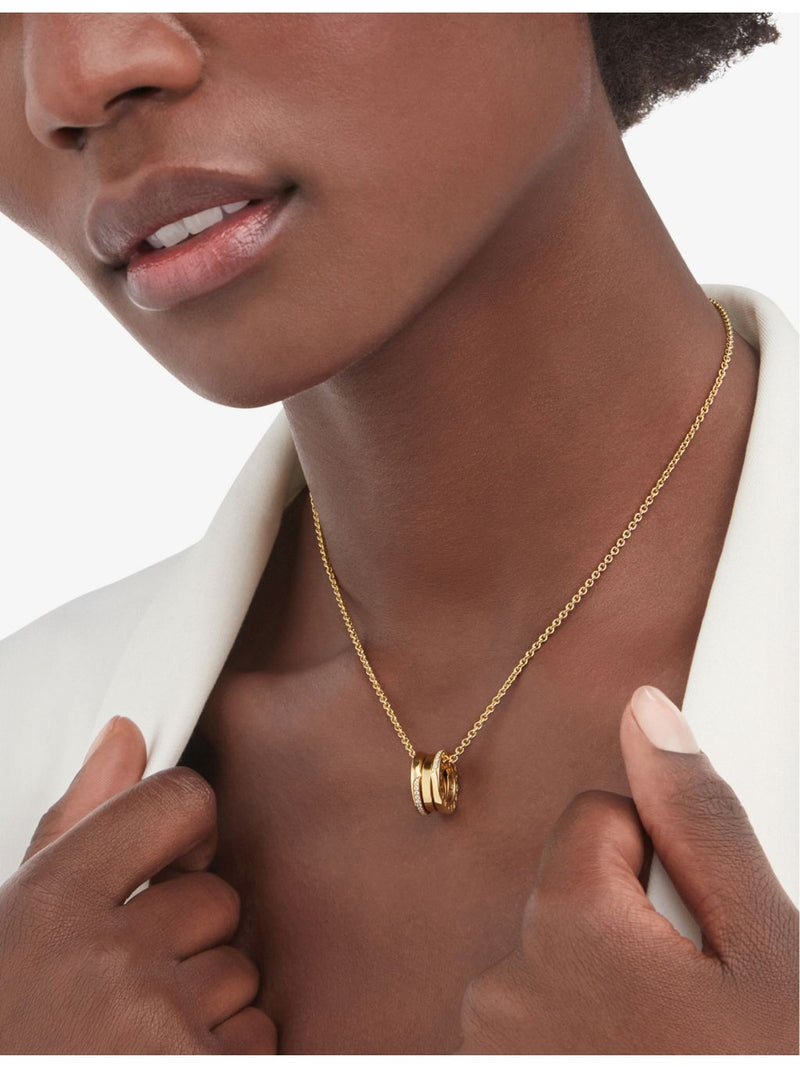 Bvlgari 18ct gold and diamond pendant necklace - British product