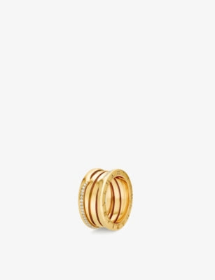 Bvlgari B.zero1 18ct Yellow-Gold and 0.22ct Brilliant-Cut Diamond Ring
