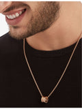 Bvlgari 18ct rose-gold pendant necklace with adjustable chain - British product