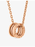 Bvlgari 18ct rose-gold pendant necklace with adjustable chain - British product