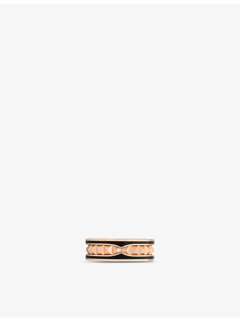Bvlgari B.zero1 ring in rose gold and ceramic, imported from the UK