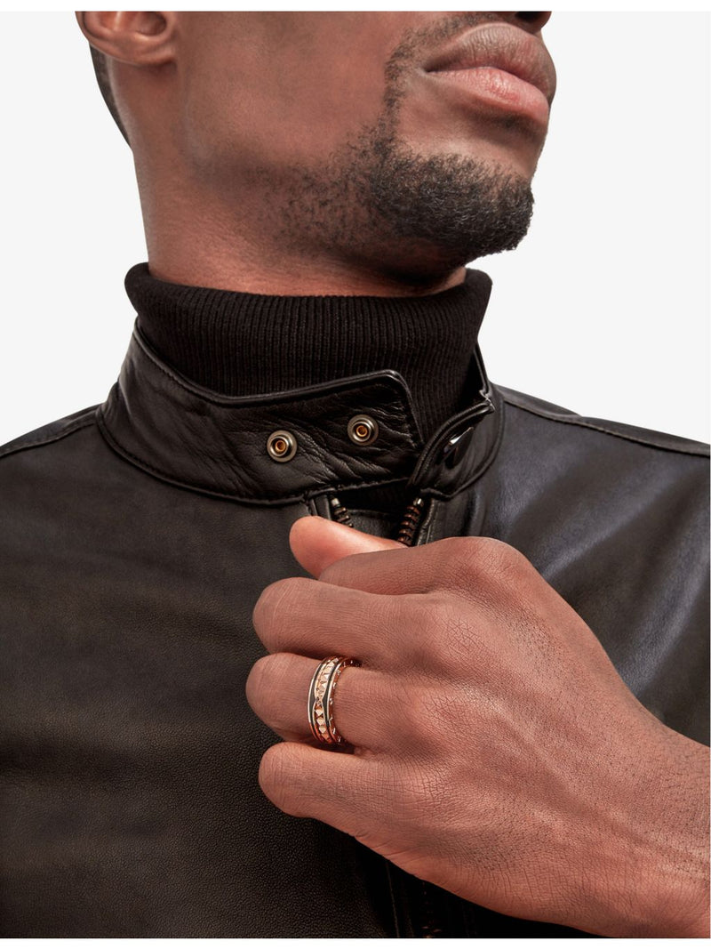 Bvlgari B.zero1 ring in rose gold and ceramic, imported from the UK