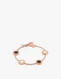 Bvlgari Bvlgari 18ct Rose-Gold Mother of Pearl and Onyx Bracelet, 15-19cm