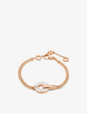 Bvlgari Bvlgari Openwork 18ct Rose-gold Mother of Pearl 0.06ct Round Brilliant-cut Diamond Bracelet 15-17cm