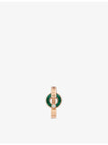 Bvlgari 18ct rose-gold diamond and malachite ring (British brand)