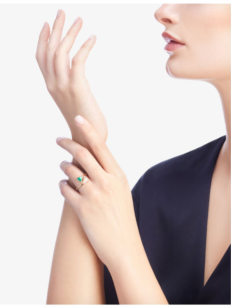 Bvlgari diamond malachite ring, imported from the UK
