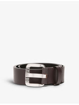 selfridges Diesel B-Star Logo-Embossed Leather Belt- Buy online at McGrocer