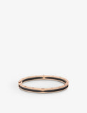 Bvlgari B.zero1 18ct Rose-Gold and Black Ceramic Bangle Bracelet 17cm - 19cm