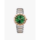 selfridges Bvlgari Bulgari 18ct Rose Gold and Stainless Steel Diamond Quartz Watch- Buy online at McGrocer