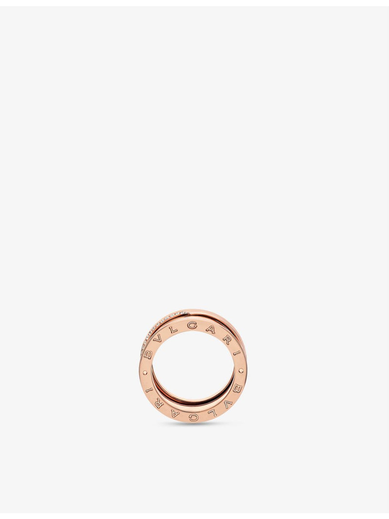 Bvlgari B.zero1 rose gold ring with 0.18ct diamond (British brand)
