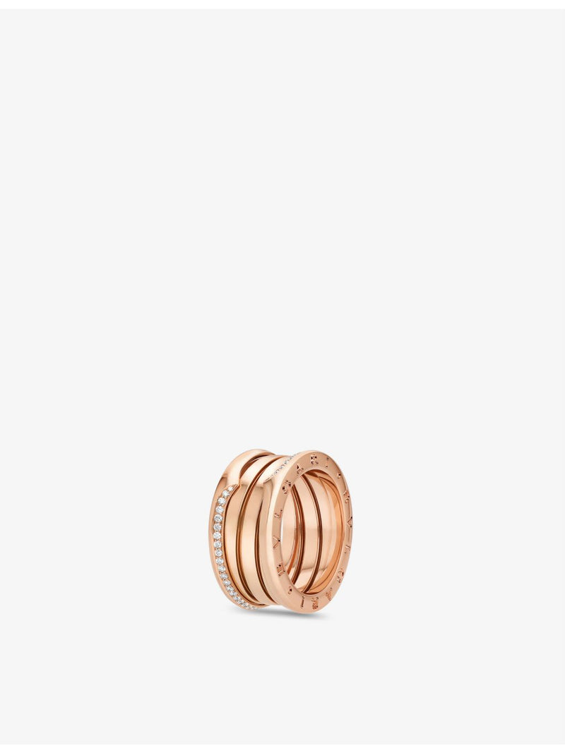 Bvlgari B.zero1 rose gold ring with 0.18ct diamond (British brand)