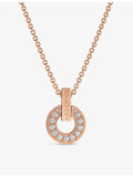 Bvlgari 18ct rose gold 0.37ct diamond pendant necklace, UK version