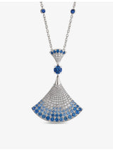 selfridges Bvlgari Diva's Dream 18ct White Gold Sapphire and Diamond Earrings- Buy online at McGrocer