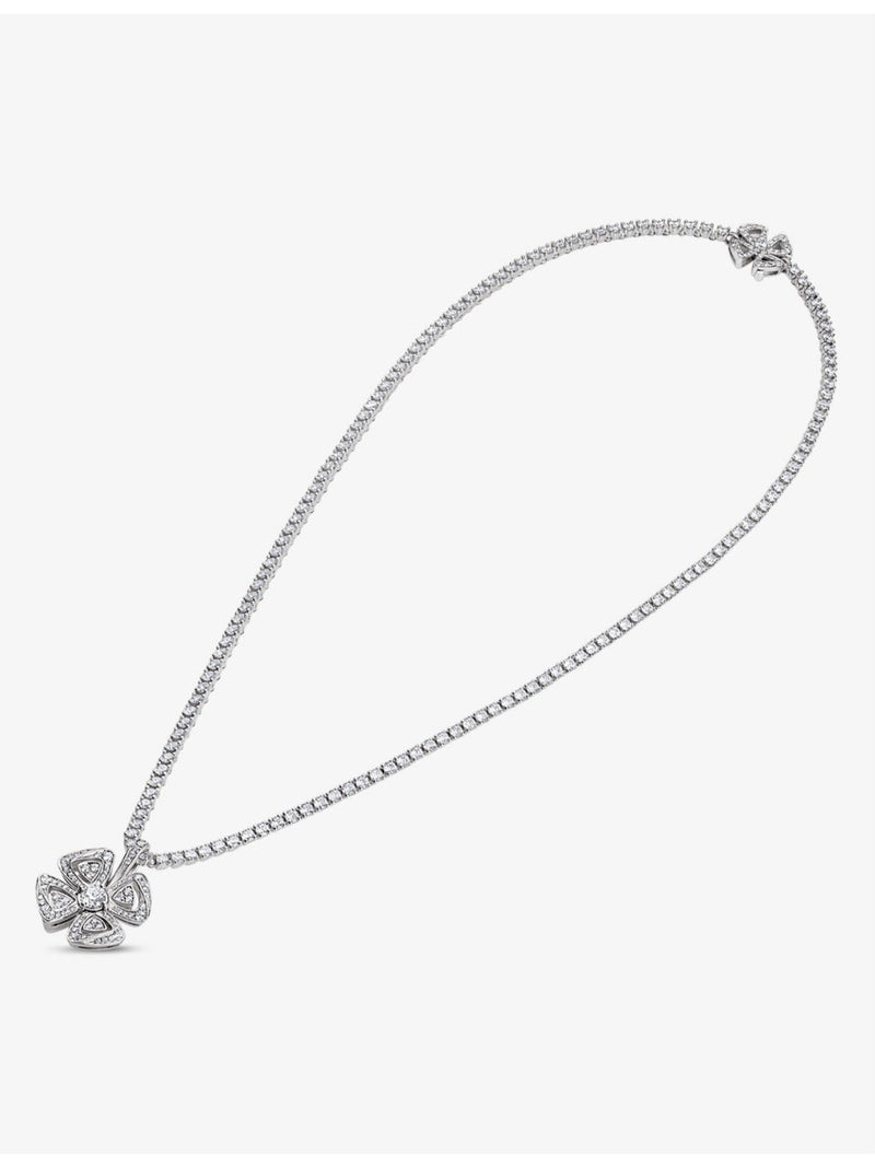 Bvlgari Fiorever diamond necklace 18ct white gold - British product