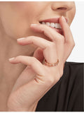 Bvlgari Serpenti Viper 18ct rose gold diamond ring 0.45ct, UK version