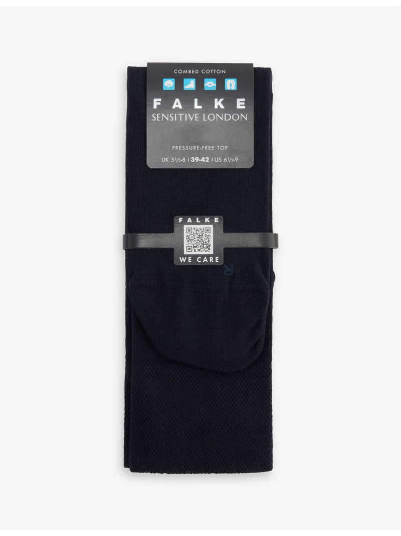 FALKE Sensitive London textured stretch-cotton socks, imported from the UK