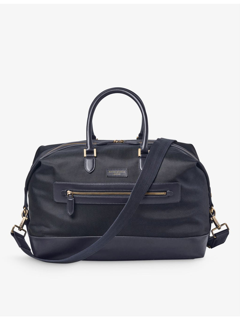Aspinal of London logo-embellished woven duffle bag - British product