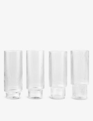 ferm LIVING Ripple stackable glasses set of four, UK version