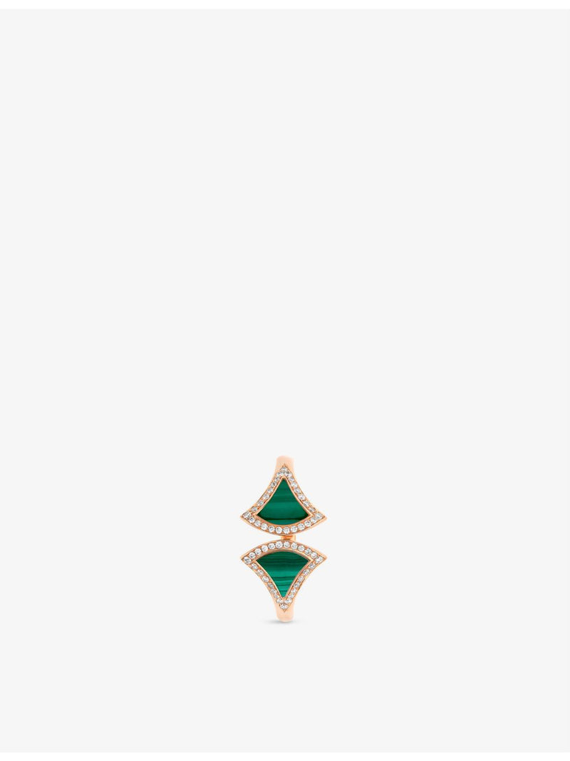Bvlgari Divas Dream rose gold malachite diamond ring, UK version