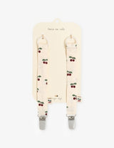 selfridges Konges Sløjd Graphic Print Organic Cotton Pacifier Straps - Set of Two- Buy online at McGrocer