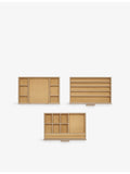 Smythson Panama three-drawer cross-grain leather jewellery box (British brand)