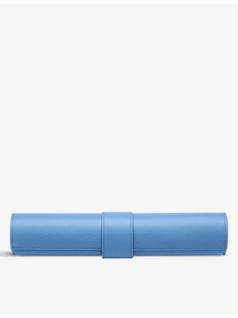 Smythson cross-grained leather backgammon roll 39cm, UK version