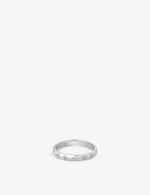 Astrid & Miyu Cosmic Star Sterling Silver and Cubic Zirconia Ring