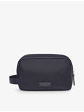 Aspinal of London logo-embellished zipped woven wash bag, UK version