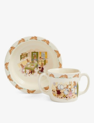 Royal Doulton Bunnykins baby plate and mug set 16cm - British product