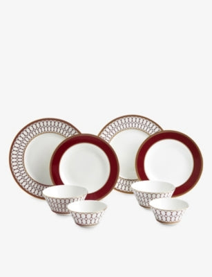 Wedgwood bone china dinner set Renaissance Red eight-piece, imported from the UK