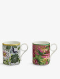 Wedgwood floral bone china mug set of two 210ml (British brand)
